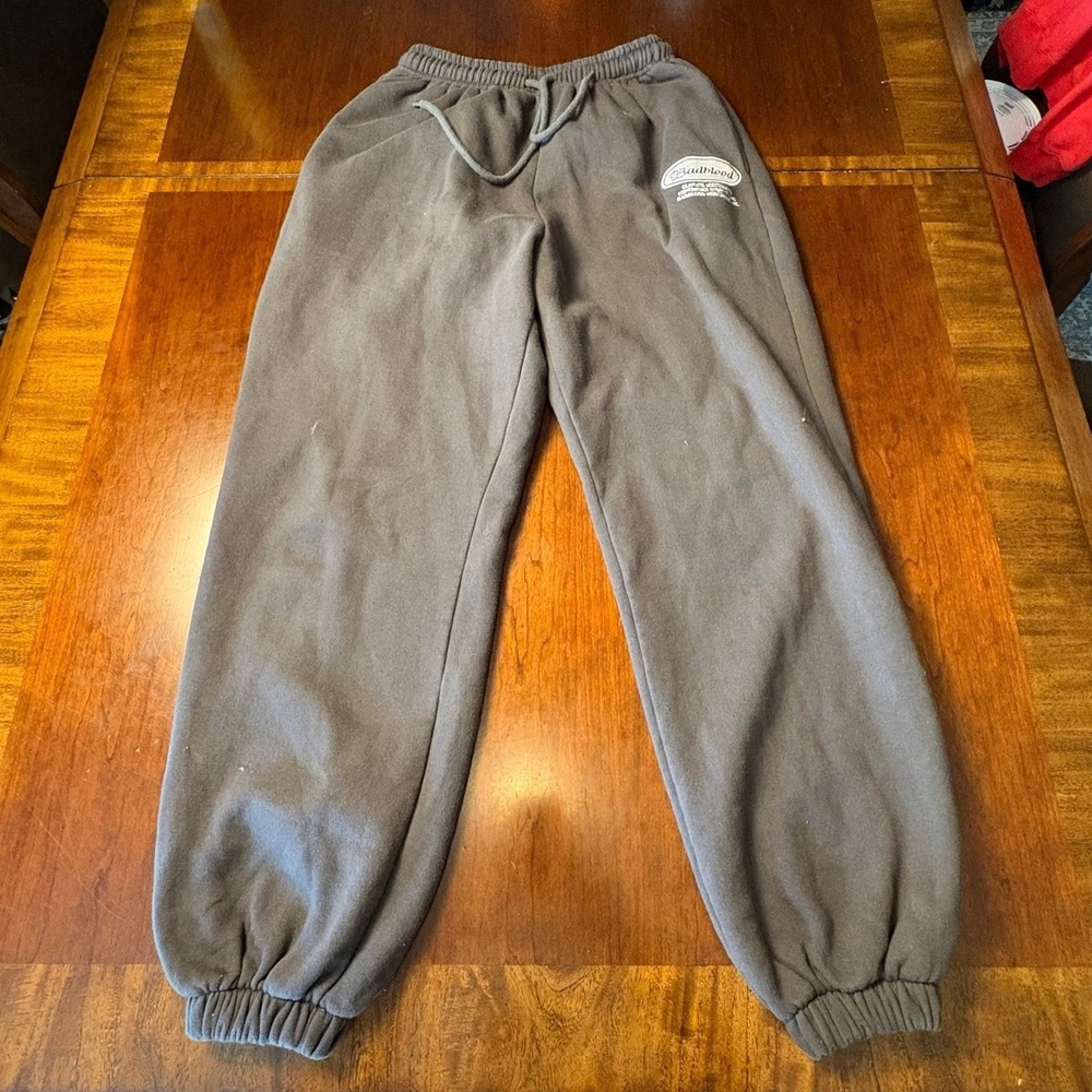 Badblood Fleece Sweatpants Men's Medium Brown Made in Korea